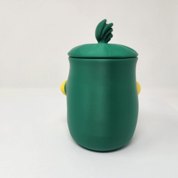 Angry Duck Jar Candy Dish Keepsake Storage Container 3d Printed 6.5" (h) - Picture 5 of 6